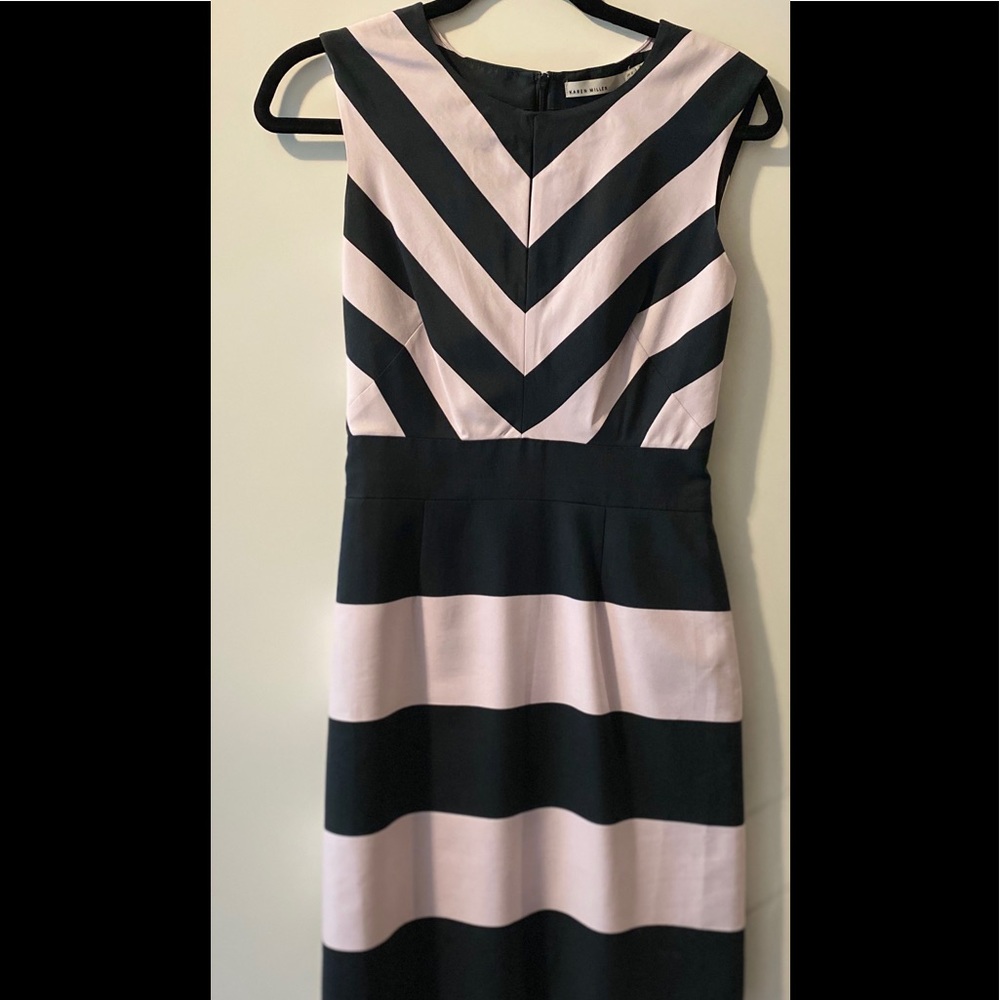 Karen Millen striped bodycon dress